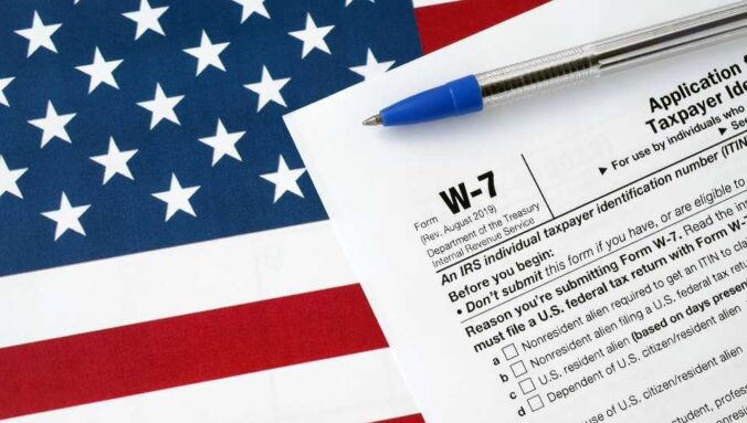 W7 Form for ITIN APPLICATION